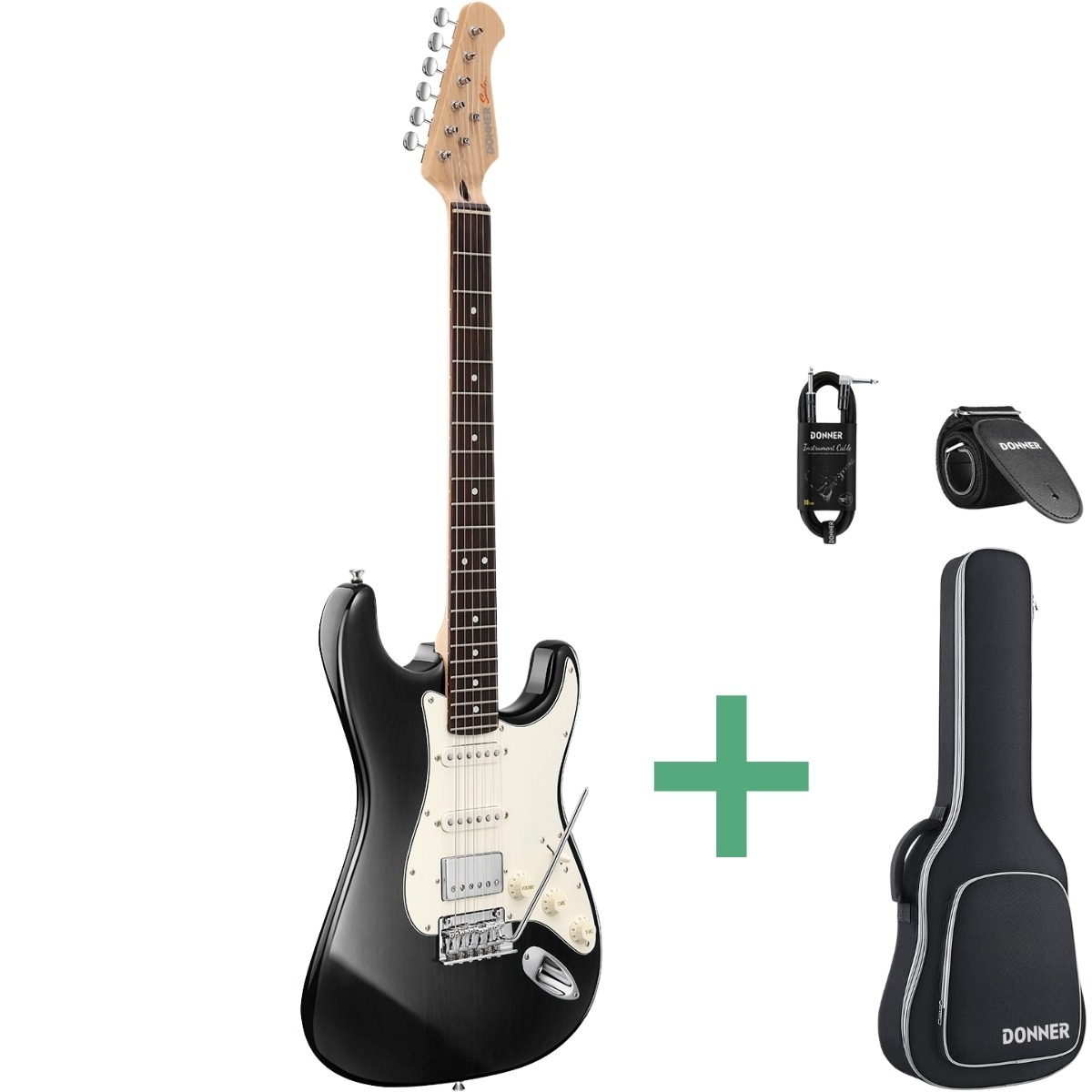 Donner Dst-400 El-guitar Transparent Black