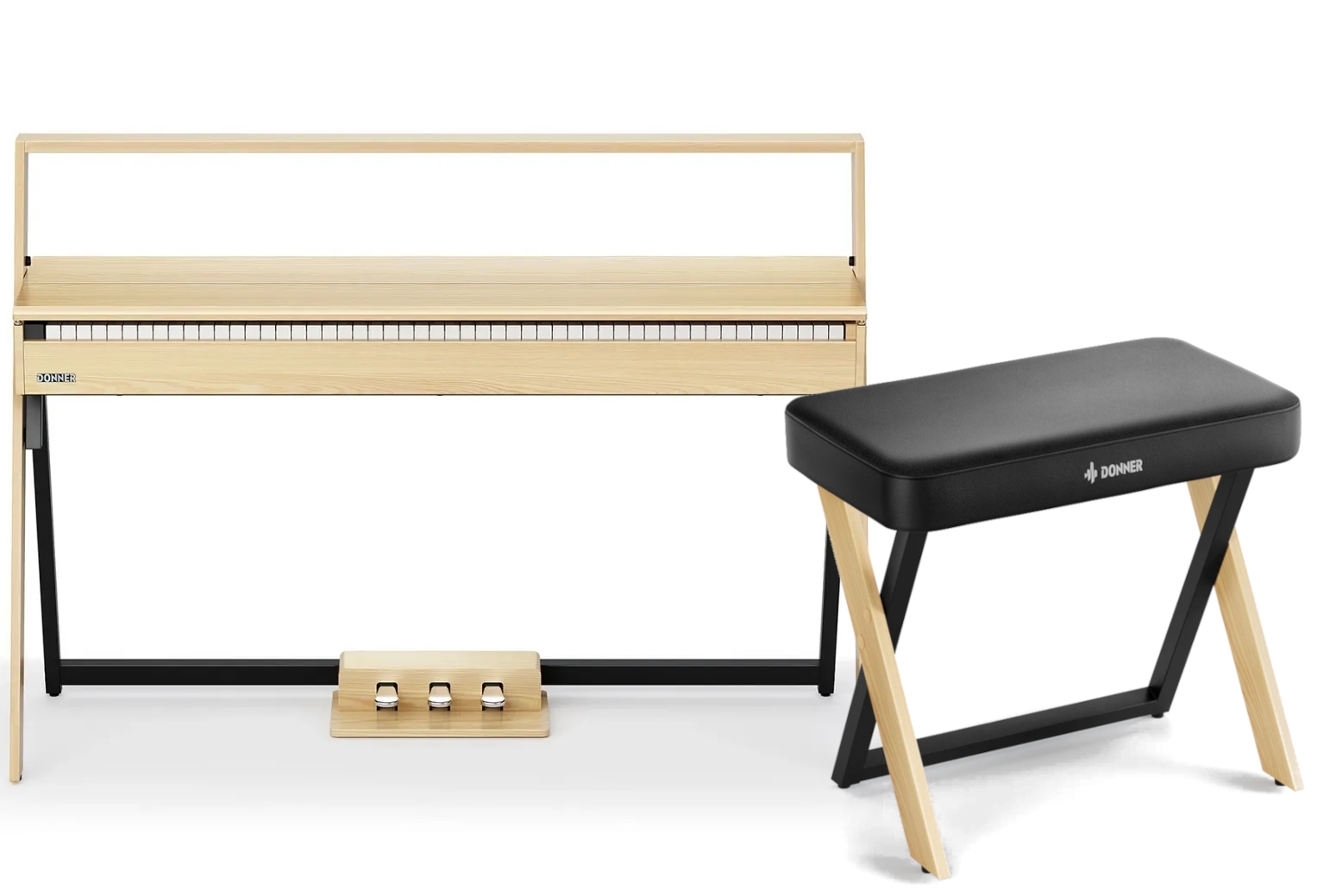 Donner Oura R300 El Klaver Bundle Light Wood