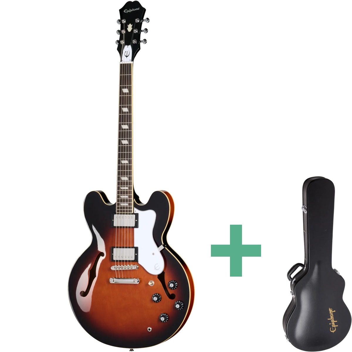 Epiphone Bonehead Riviera El-guitar Dark Tobacco Sunburst