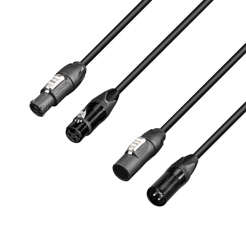 Kombi Dmx   Powercon True1 Kabel   -pol Dmx  10 Meter