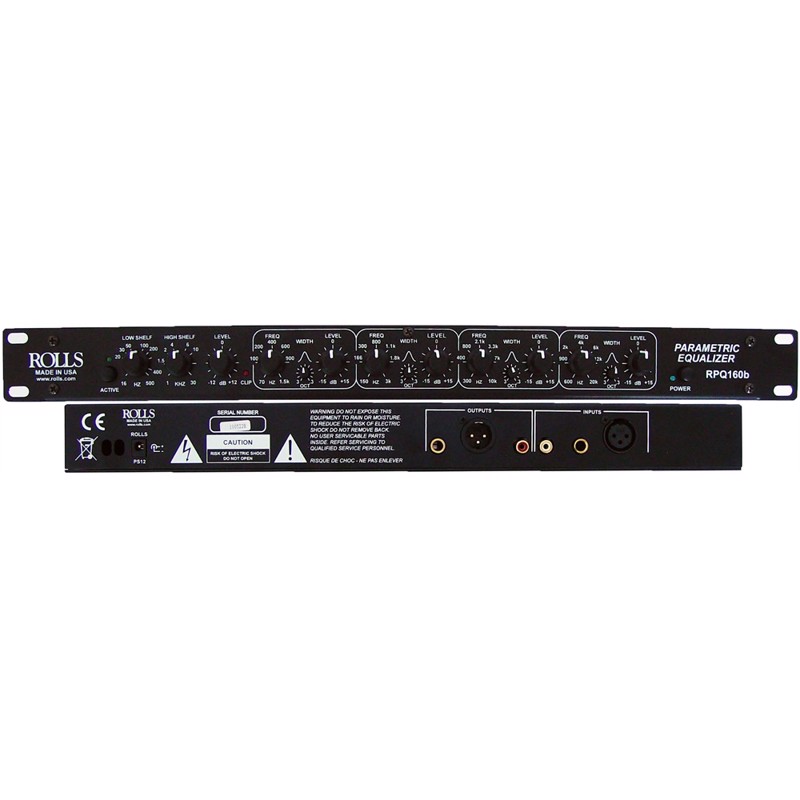 Rolls Rpq160b   Band Parametric Equalizer With High And Low Shelving Filters